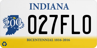 IN license plate 027FLO