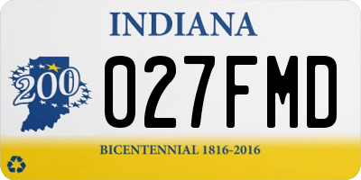 IN license plate 027FMD