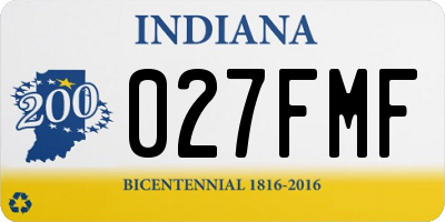 IN license plate 027FMF