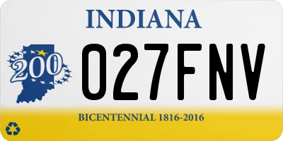 IN license plate 027FNV