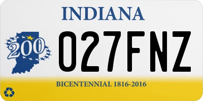 IN license plate 027FNZ