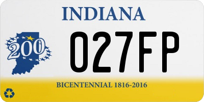 IN license plate 027FP