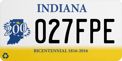 IN license plate 027FPE