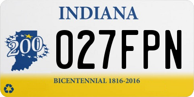 IN license plate 027FPN