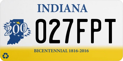 IN license plate 027FPT