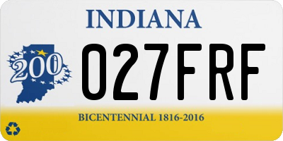 IN license plate 027FRF