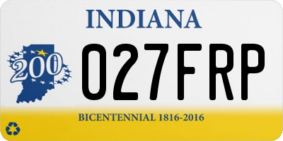 IN license plate 027FRP