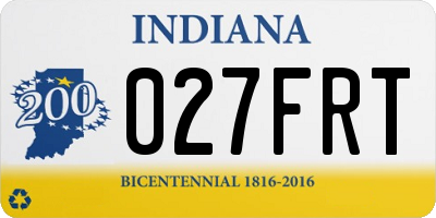 IN license plate 027FRT