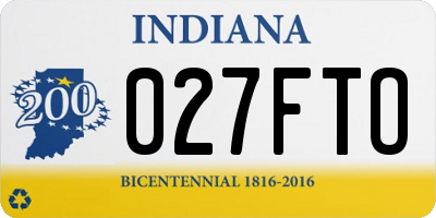 IN license plate 027FTO