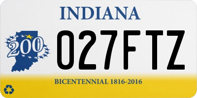 IN license plate 027FTZ