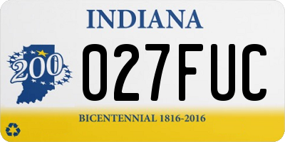 IN license plate 027FUC