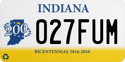 IN license plate 027FUM