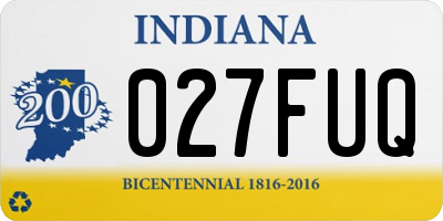 IN license plate 027FUQ