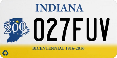 IN license plate 027FUV