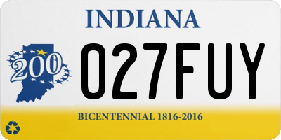 IN license plate 027FUY