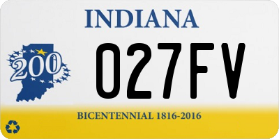 IN license plate 027FV