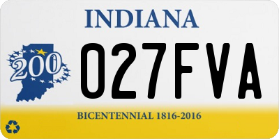 IN license plate 027FVA
