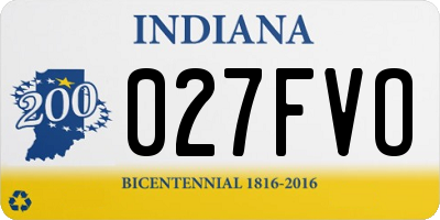 IN license plate 027FVO