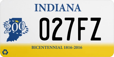 IN license plate 027FZ