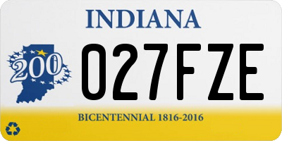 IN license plate 027FZE