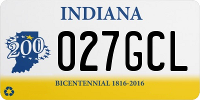 IN license plate 027GCL