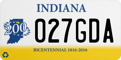 IN license plate 027GDA
