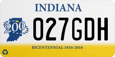 IN license plate 027GDH