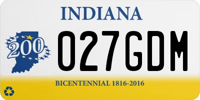 IN license plate 027GDM