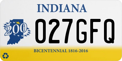 IN license plate 027GFQ