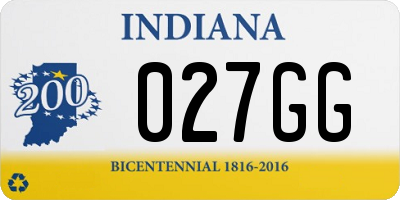 IN license plate 027GG