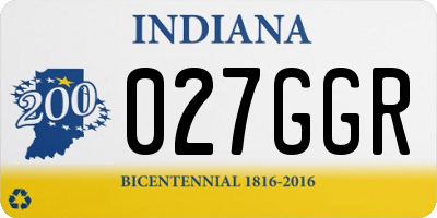 IN license plate 027GGR
