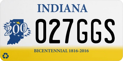 IN license plate 027GGS