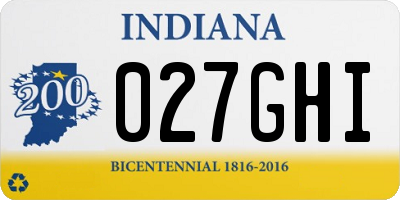 IN license plate 027GHI