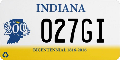 IN license plate 027GI