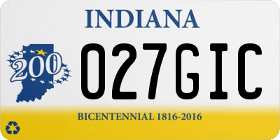 IN license plate 027GIC
