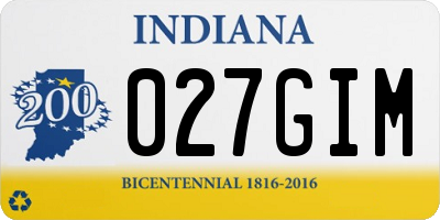 IN license plate 027GIM