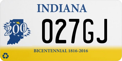 IN license plate 027GJ