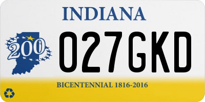 IN license plate 027GKD
