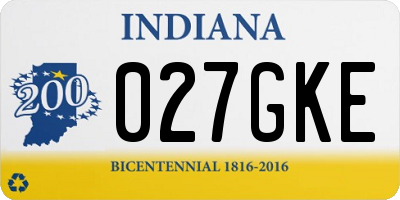 IN license plate 027GKE