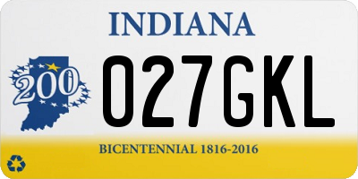 IN license plate 027GKL