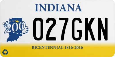 IN license plate 027GKN