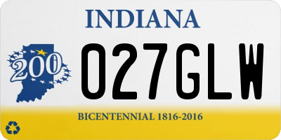 IN license plate 027GLW
