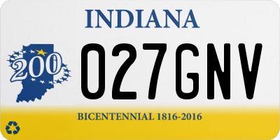 IN license plate 027GNV