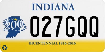 IN license plate 027GQQ