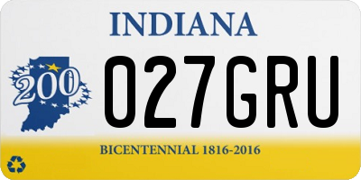 IN license plate 027GRU