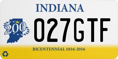 IN license plate 027GTF