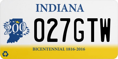 IN license plate 027GTW