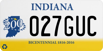 IN license plate 027GUC