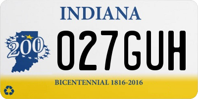 IN license plate 027GUH