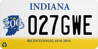 IN license plate 027GWE